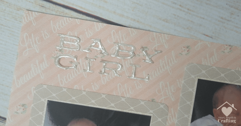 Baby Girl Scrapbook Layout with Floral Muse