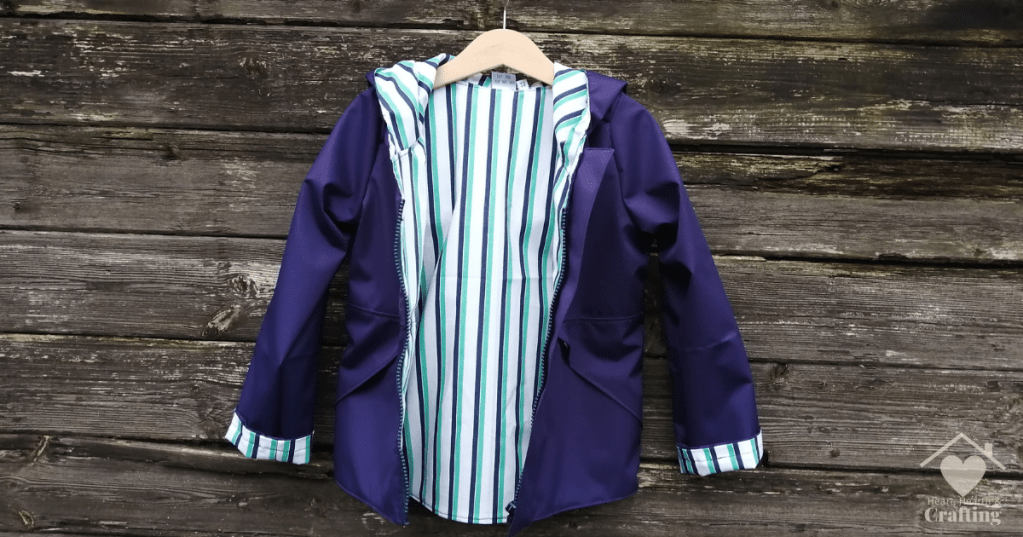 Stitch Upon a Time's Gnome Jacket in Navy Waterproof Sewing Project