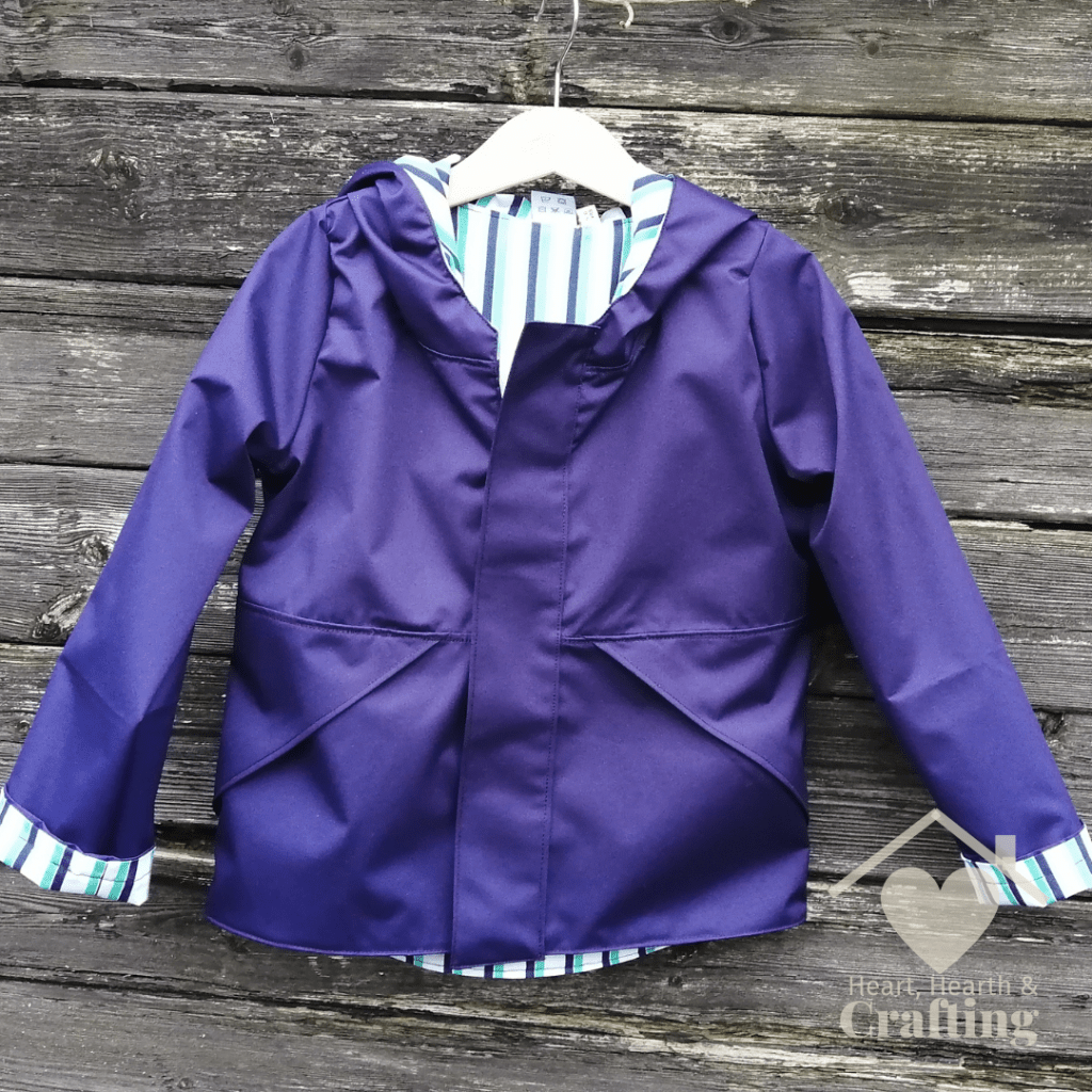 Stitch Upon a Time's Gnome Jacket in Navy Waterproof Sewing Project