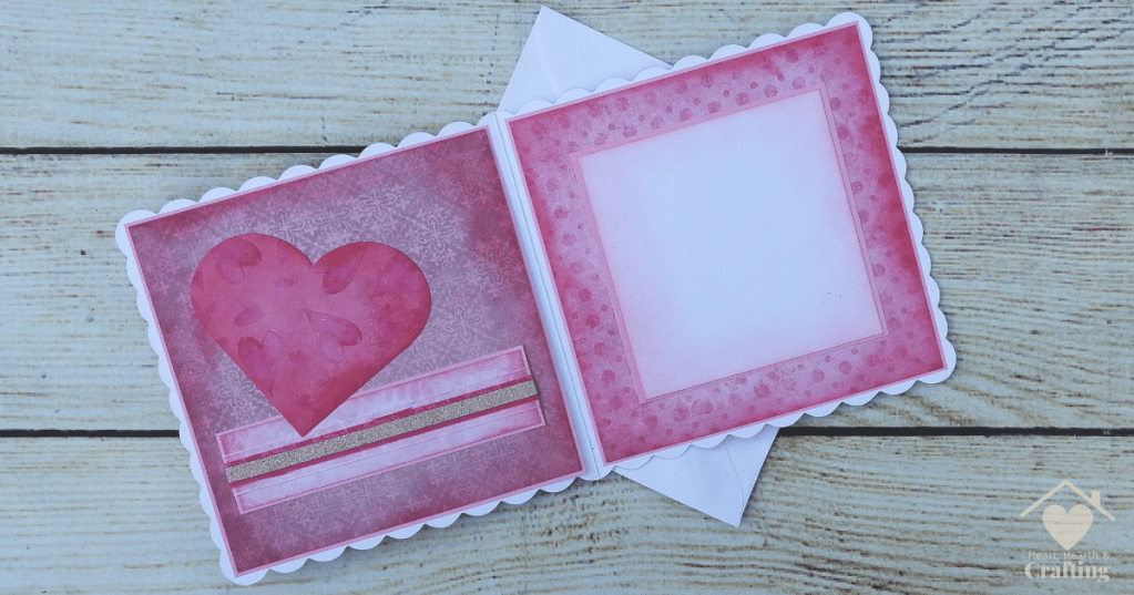 Polkadoodles Bobby Bear with Heart Bunting Handmade Greetings Card