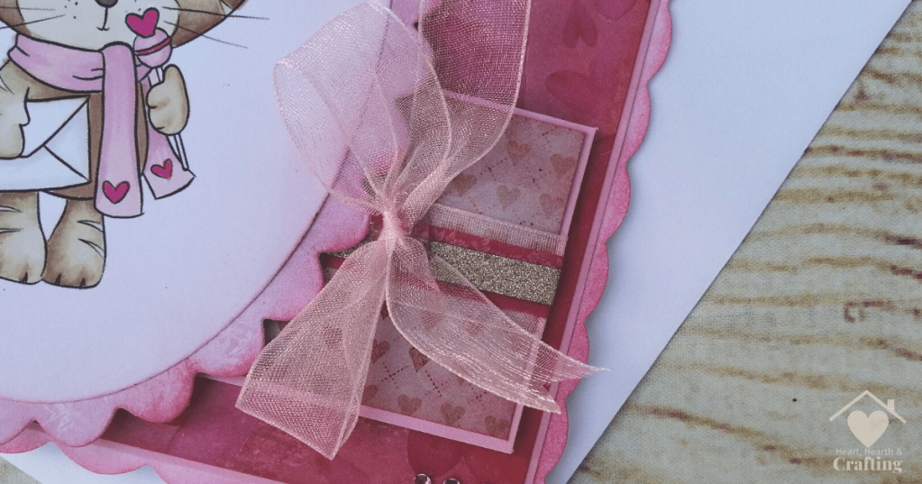 Polkadoodles Suki Cat with Mail & Lollipop  Handmade Greetings Card