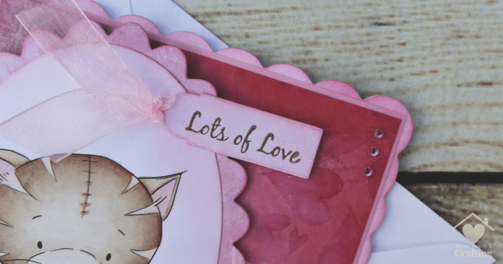 Polkadoodles Suki Cat with Mail & Lollipop  Handmade Greetings Card