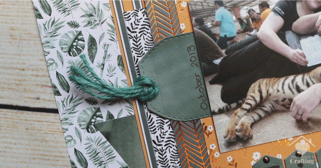 Tiger Day Scrapbook Layout with  Craft Sensations Jungle Dream Papers