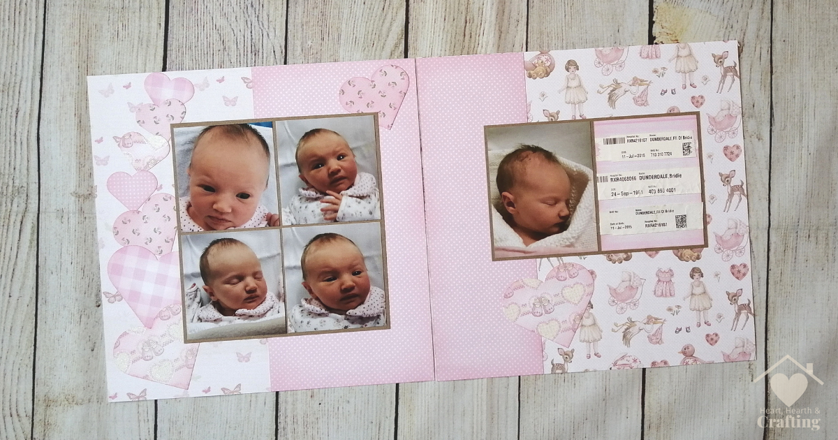 New Baby Scrapbook Layout with First Edition’s It’s a Girl Papers