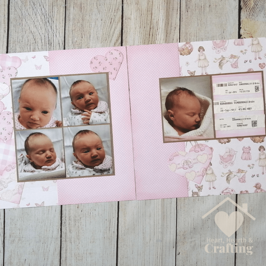 New Baby Scrapbook Layout with First Edition's It's a Girl Papers