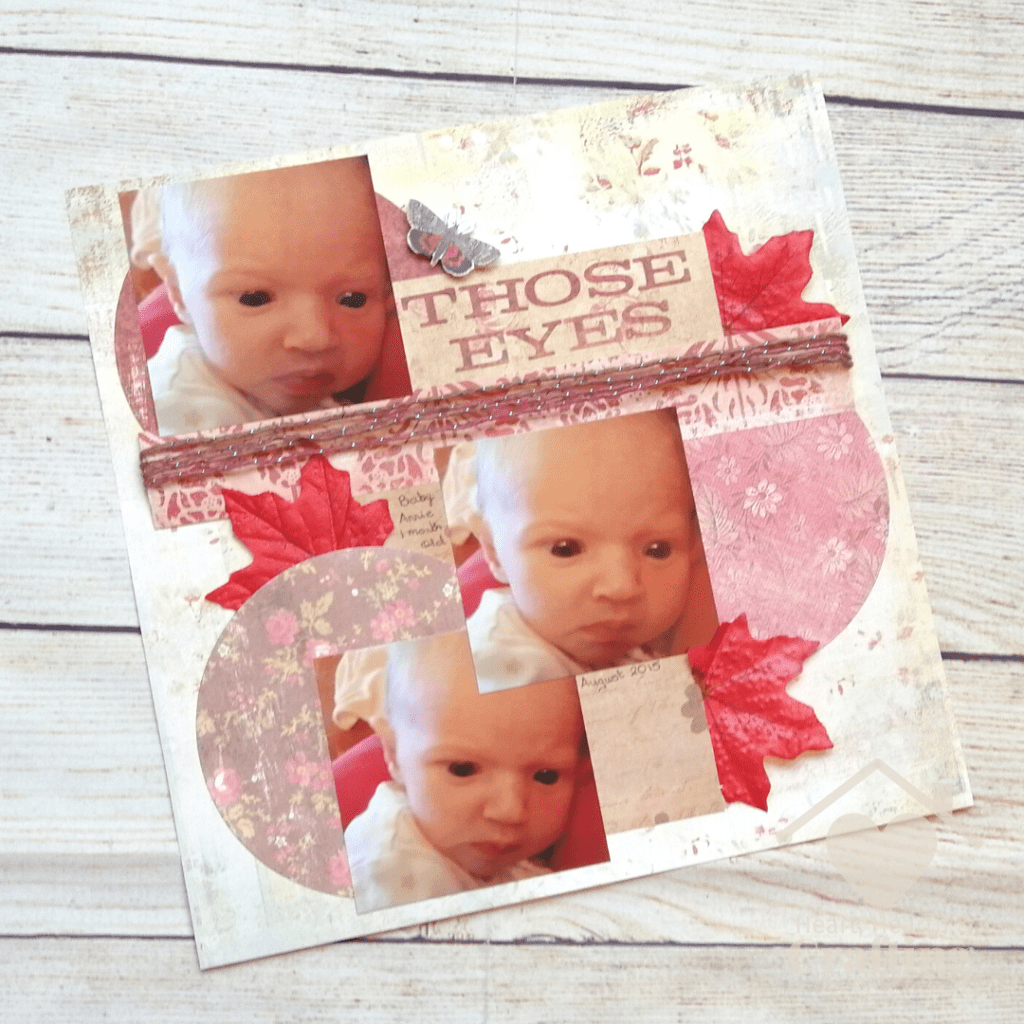 Those Eyes Scrapbook Layout with My Minds Eye Papers