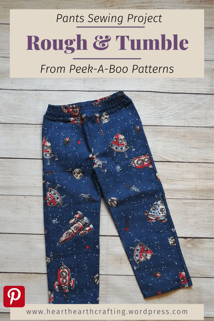 Peek-A-Boo Pattern's Rough & Tumble Pants in Space Denim - Sewing Project