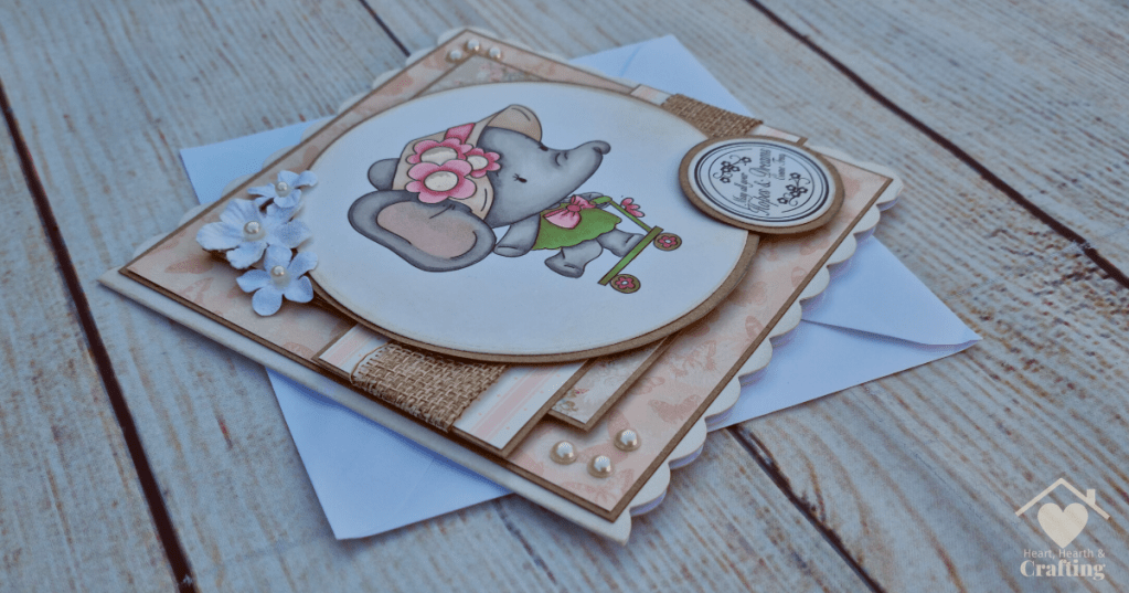 Polkadoodles Agnes Elephant Card Layers