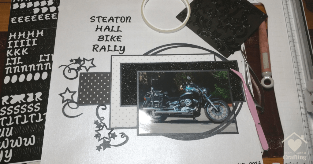 Motorbike Rally Scrapbook Page