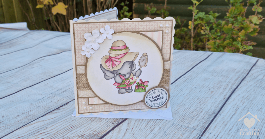 Agnes Elephant Handmade Card for Sale