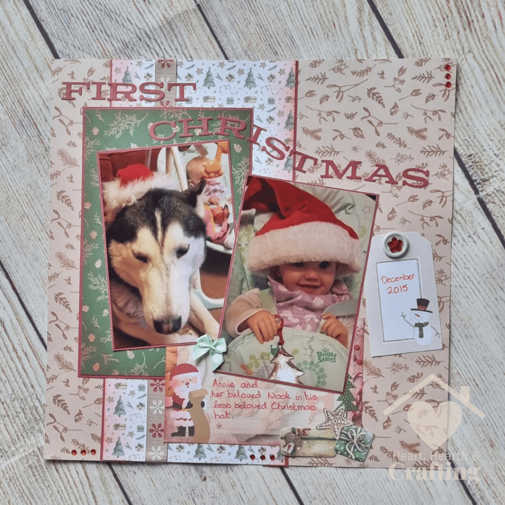 Baby's First Christmas Scrapbook Page