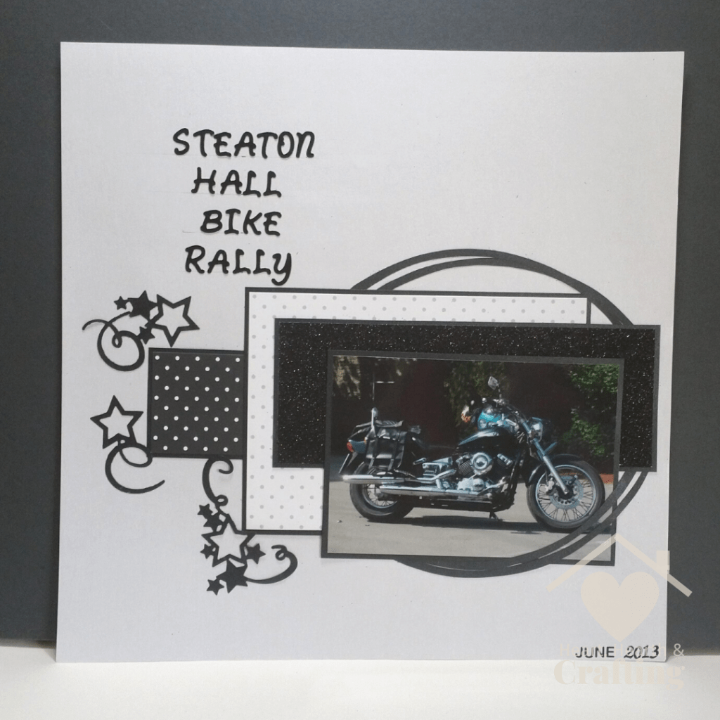 Motorbike Rally Scrapbook Page