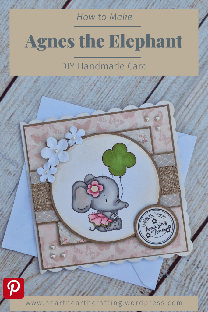 DIY Handmade Card with Polkadoodles Agnes Elephant Pin