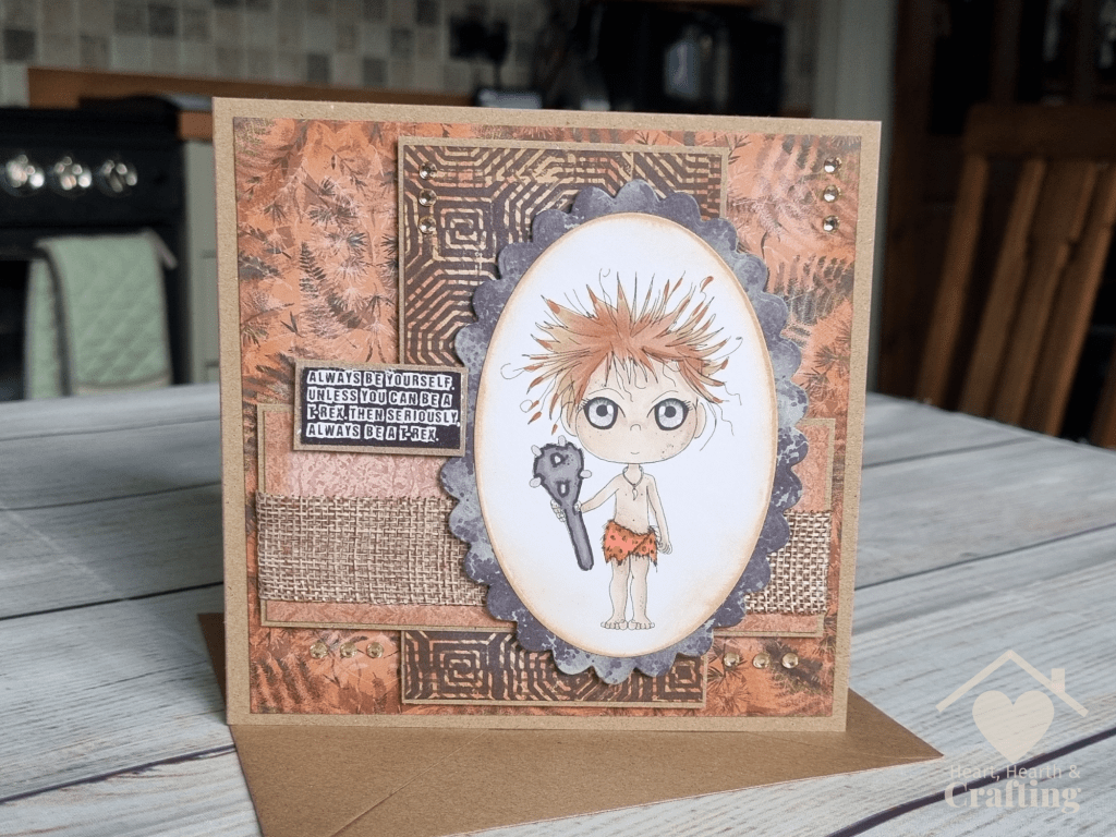 Sticks and Stones Gone Clubbing - Handmade Greetings Card