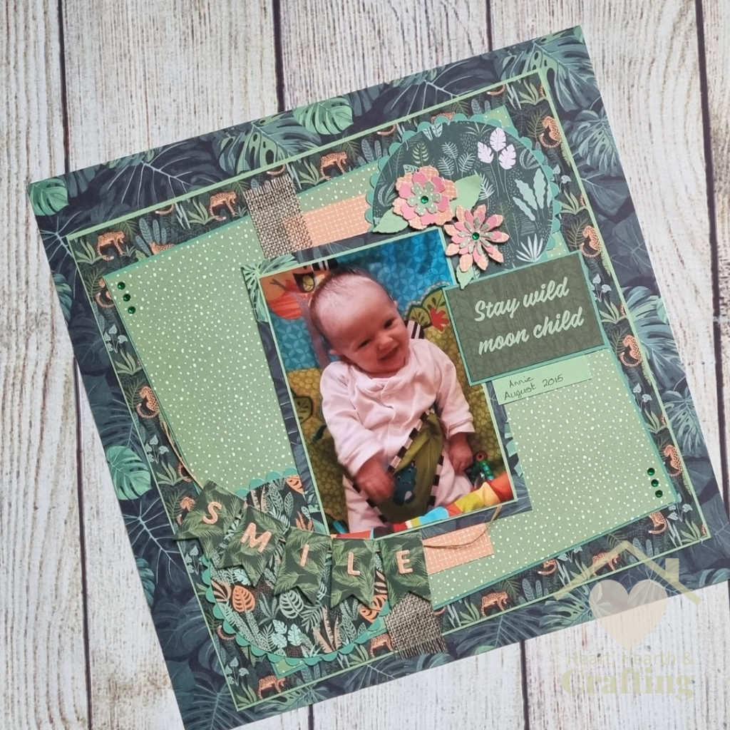 Jungle Dreams Smile - Scrapbook Layout Inspiration