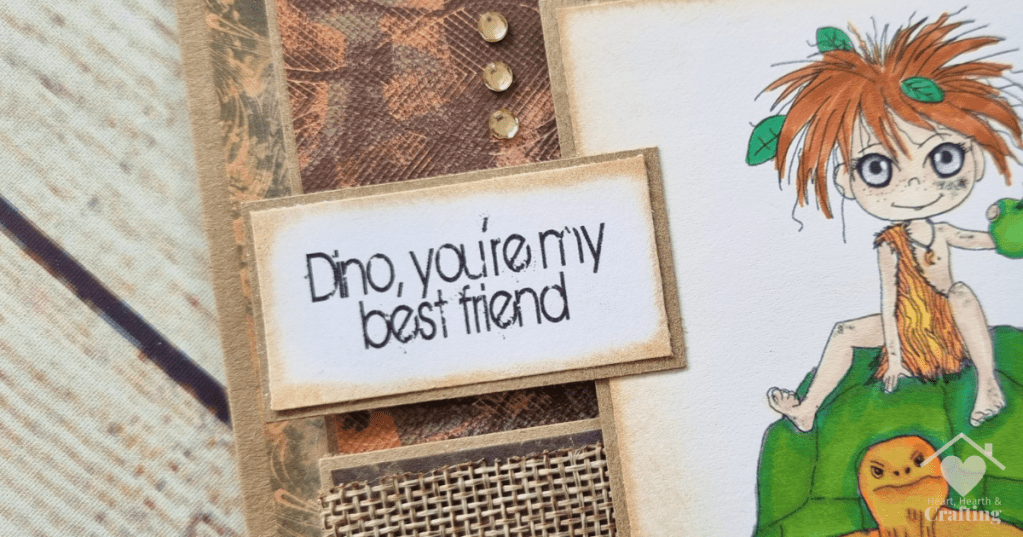 Sticks and Bones Turtle Ride - Handmade Greetings Card