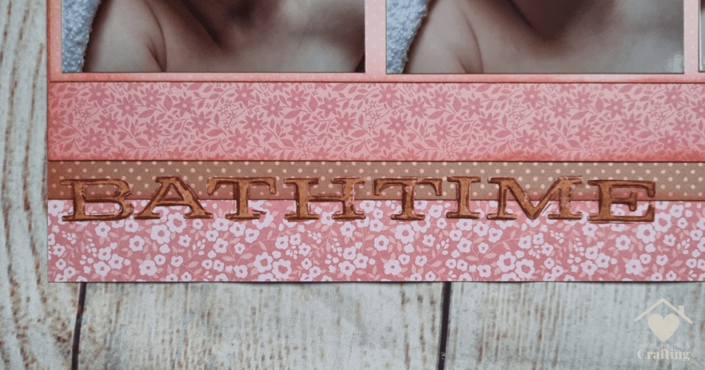 Bath Time Baby Girl Scrapbook Inspiration