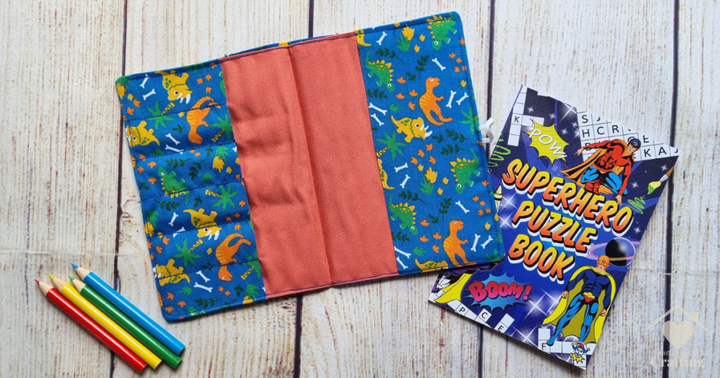 How to Sew Kids Mini Dinosaur Colouring Wallets
