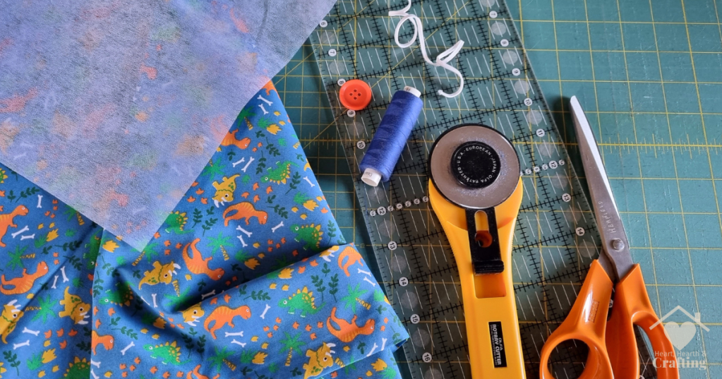 How to Sew Kids Mini Dinosaur Colouring Wallets - Tools and Materials