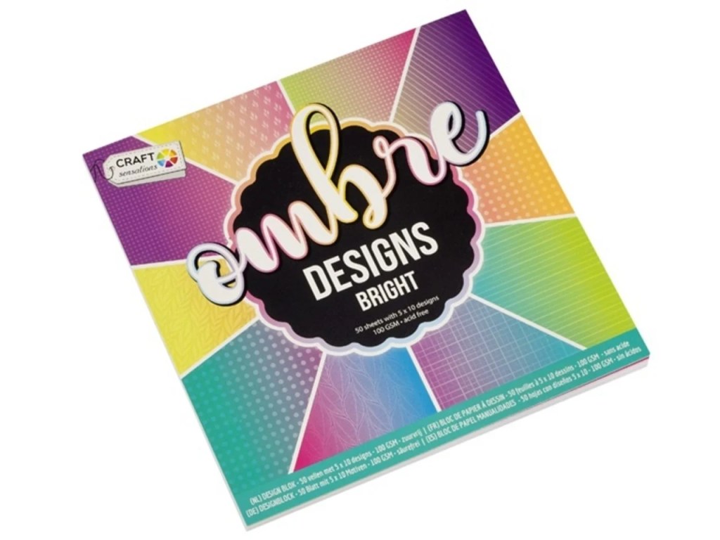 Craft Sensations Papers Ombre Designs Bright