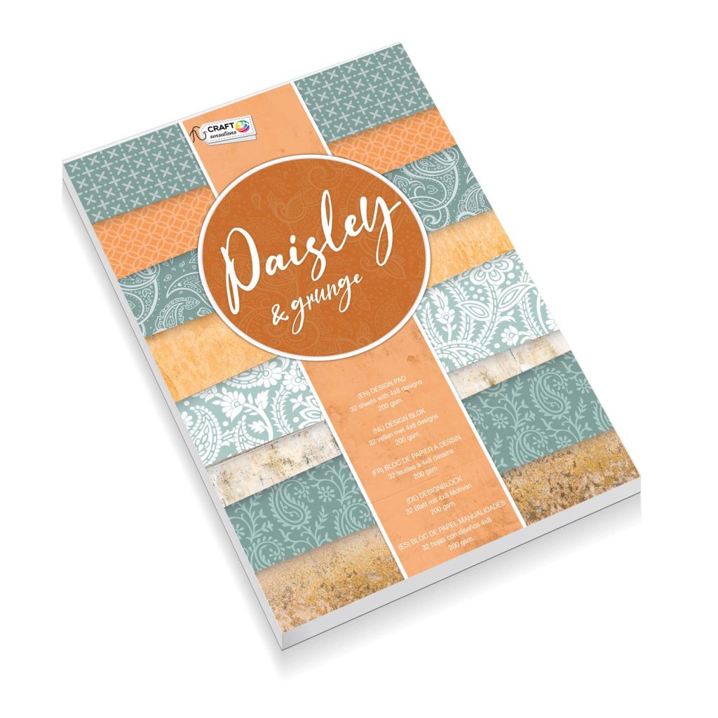 Craft Sensations Papers Paisley Grunge