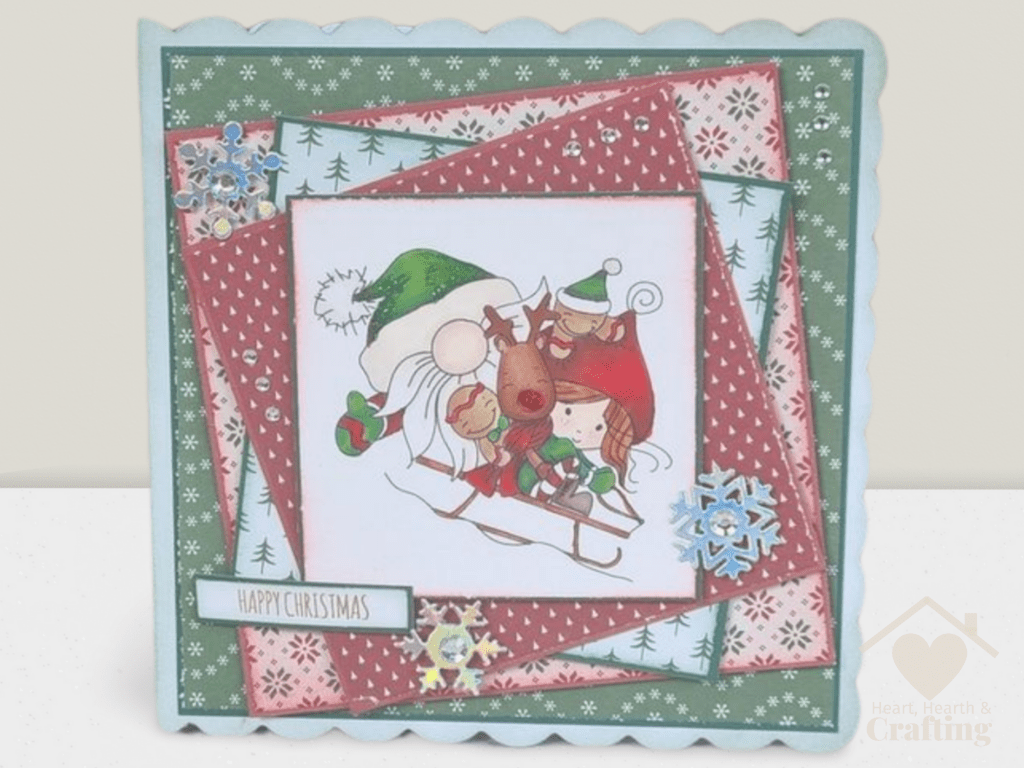 Winnie North Pole Hang On - Handmade Christmas Card on Etsy