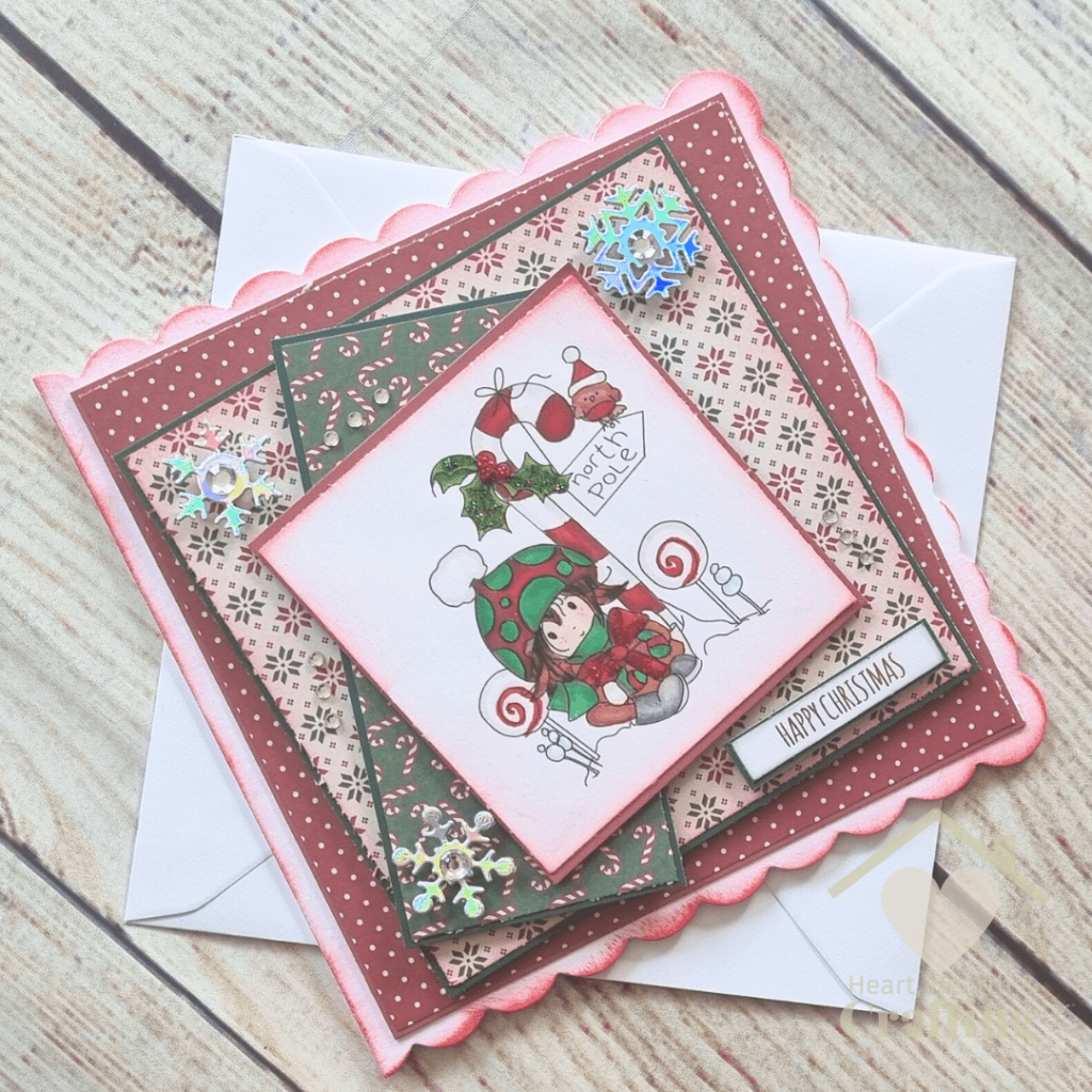 Winnie North Pole - Handmade Christmas Card