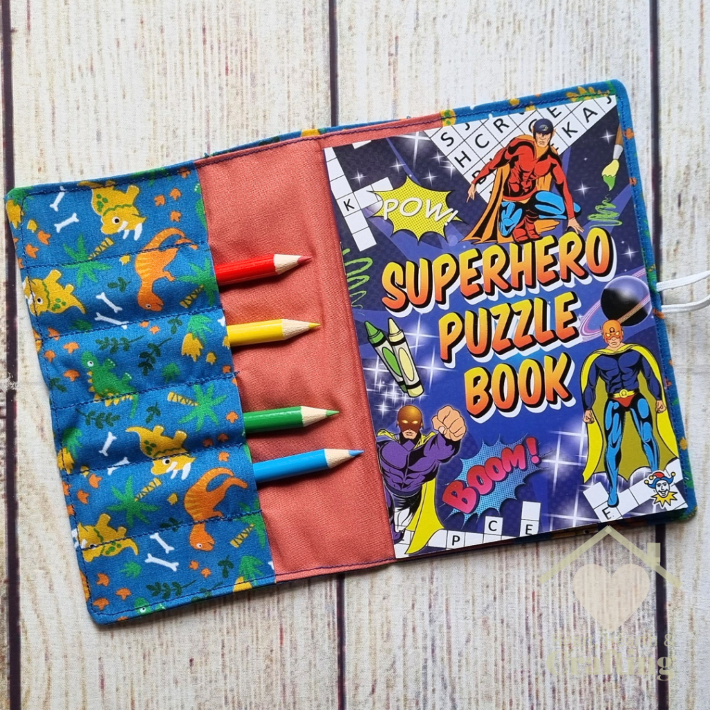 How to Sew Kids Mini Dinosaur Colouring Wallets