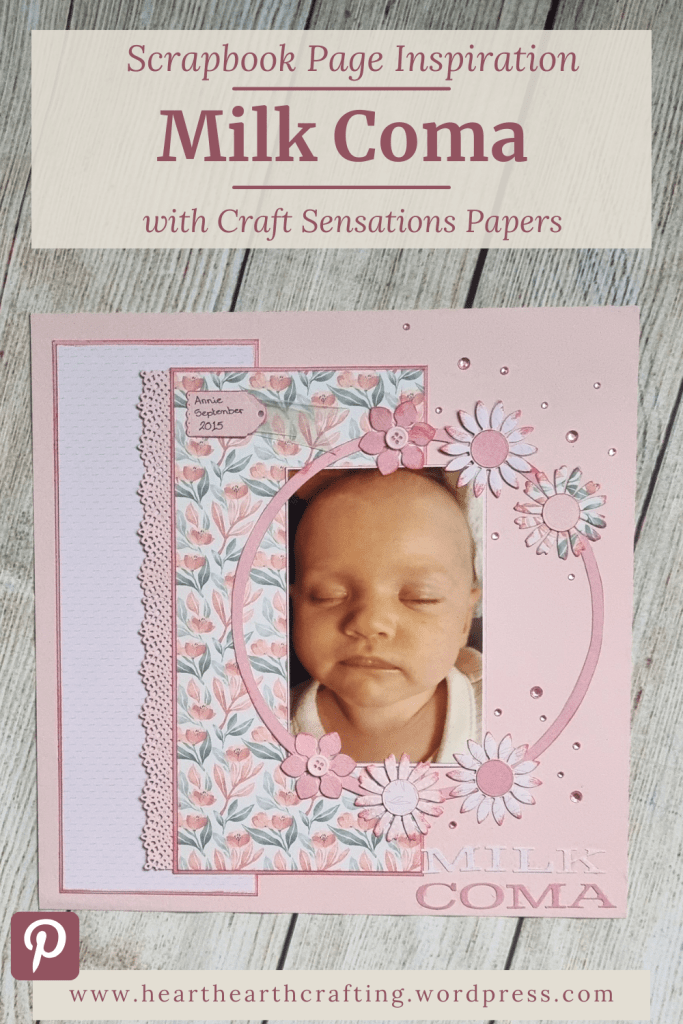Milk Coma Baby Girl Scrapbook Inspiration