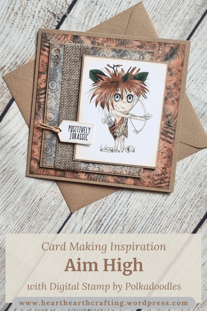 Sticks and Stones Aim High - Handmade Greetings Card