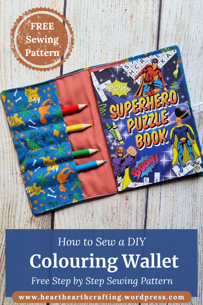 How to Sew Kids Mini Dinosaur Colouring Wallets Pinterest