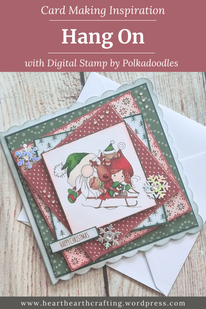 Winnie North Pole Hang On - Handmade Christmas Card Pinterest