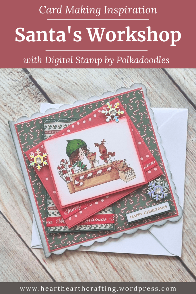 Winnie North Pole Santa's Workshop - Handmade Christmas Card