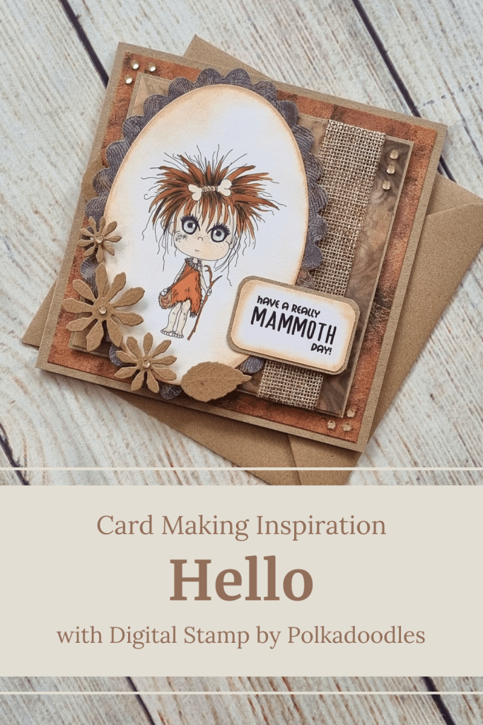 Sticks and Bones Hello - Handmade Greetings Card