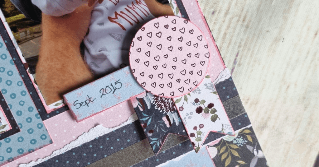 Dad Hat Baby Scrapbook Page with Craft Sensations Papers