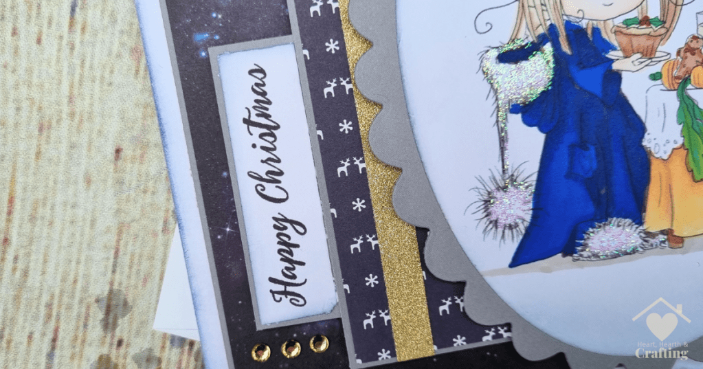 Leaving Mince Pies - A Handmade Christmas Card made with Digital Stamp and ProMarkers