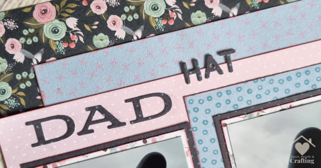 Dad Hat Baby Scrapbook Page with Craft Sensations Papers