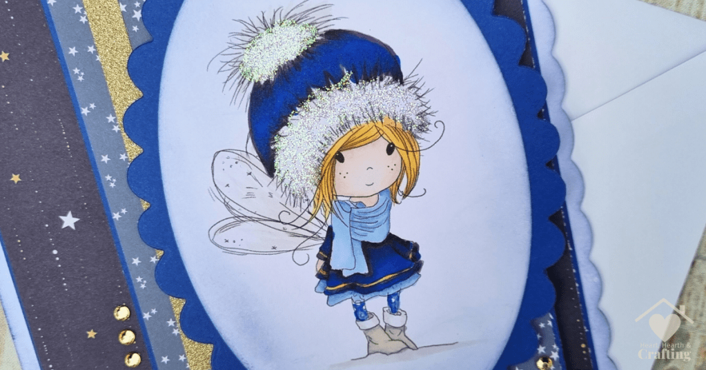 Winnie Wings - A Handmade Christmas Card made with Digital Stamp and ProMarkers