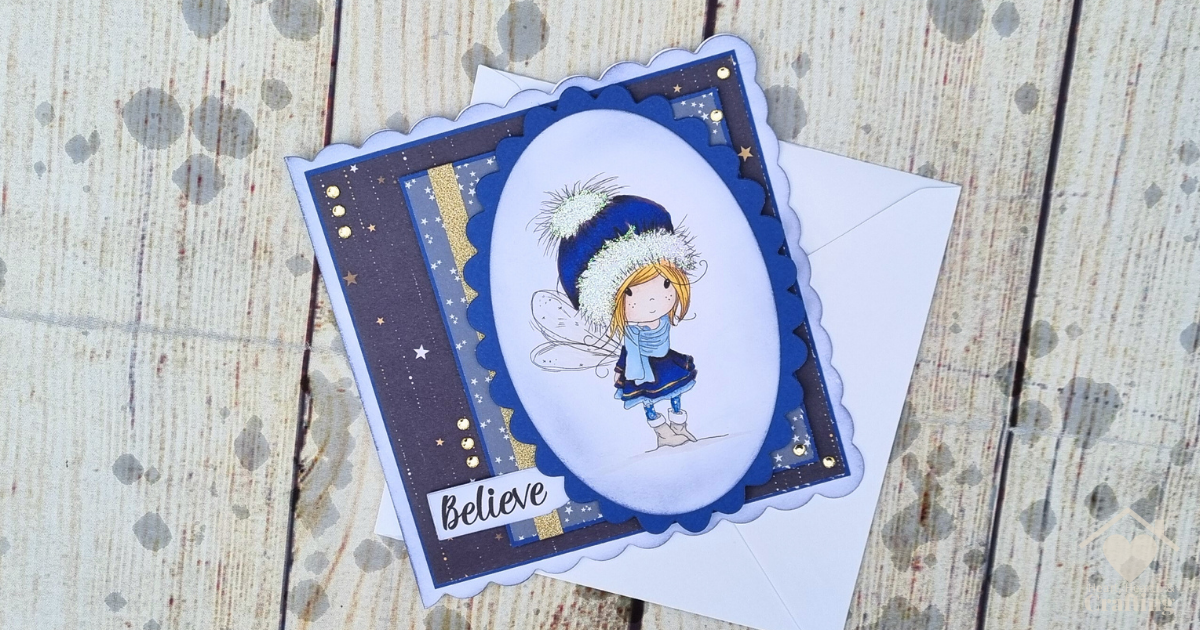 Winnie Wings – A Handmade Christmas Card made with Digital Stamp and ProMarkers
