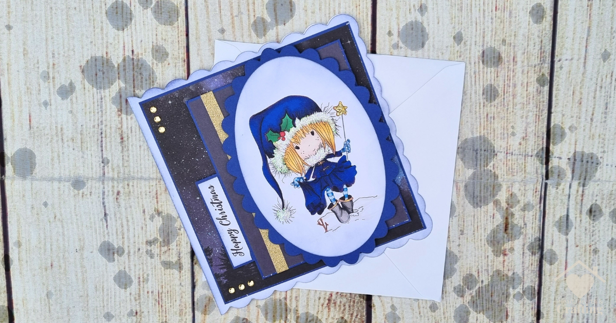 Watch Your Step – A Handmade Christmas Card made with Digital Stamp and ProMarkers