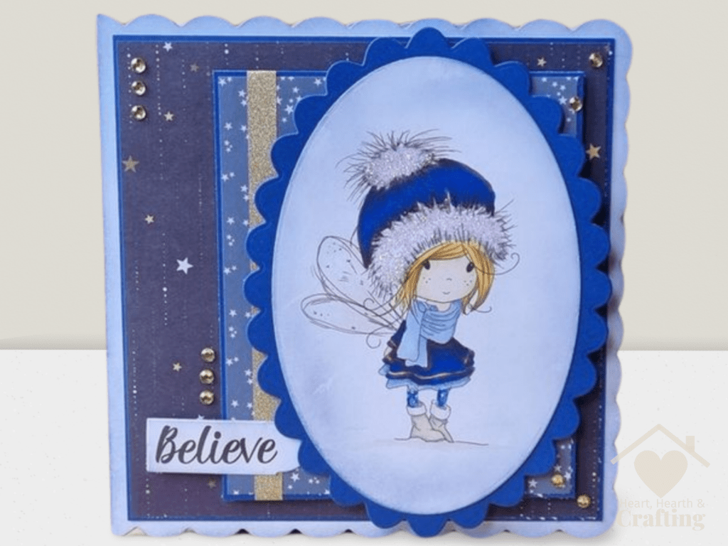 Winnie Wings - A Handmade Christmas Card made with Digital Stamp and ProMarkers