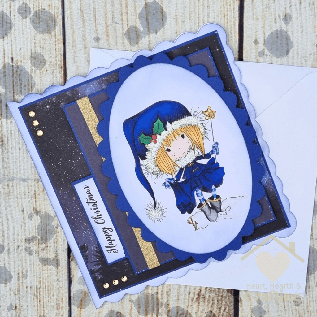 Watch Your Step - A Handmade Christmas Card made with Digital Stamp and ProMarkers