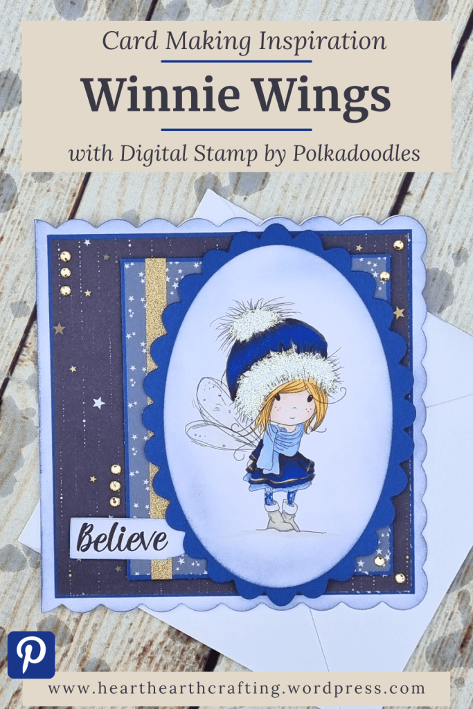 Winnie Wings - A Handmade Christmas Card made with Digital Stamp and ProMarkers
