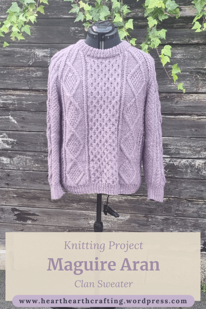 Maguire Clan Aran Sweater Knitting Project Pinterest
