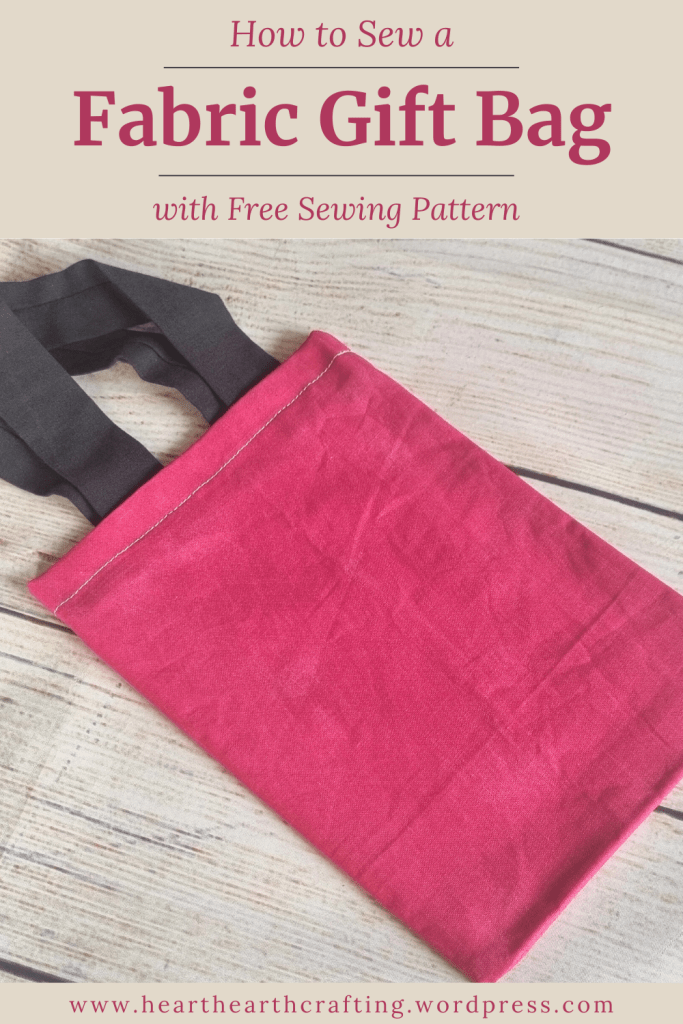 How to Sew a Fabric Gift Bag Pinterest