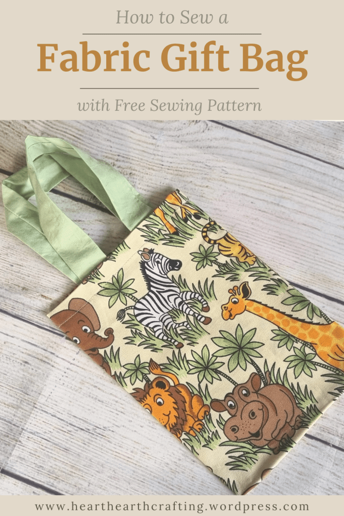 How to Sew a Fabric Gift Bag Pinterest