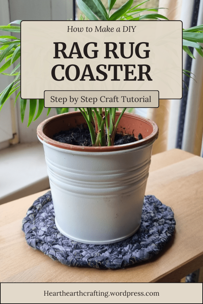 How to Make DIY Rag Rug Coasters [Step by Step Craft Tutorial] Pinterest