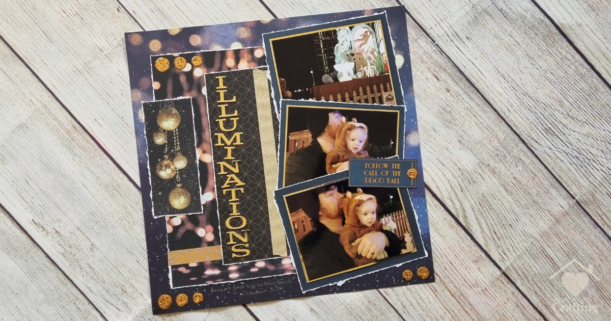 Blackpool Illuminations | Torn Edge Scrapbook Layout