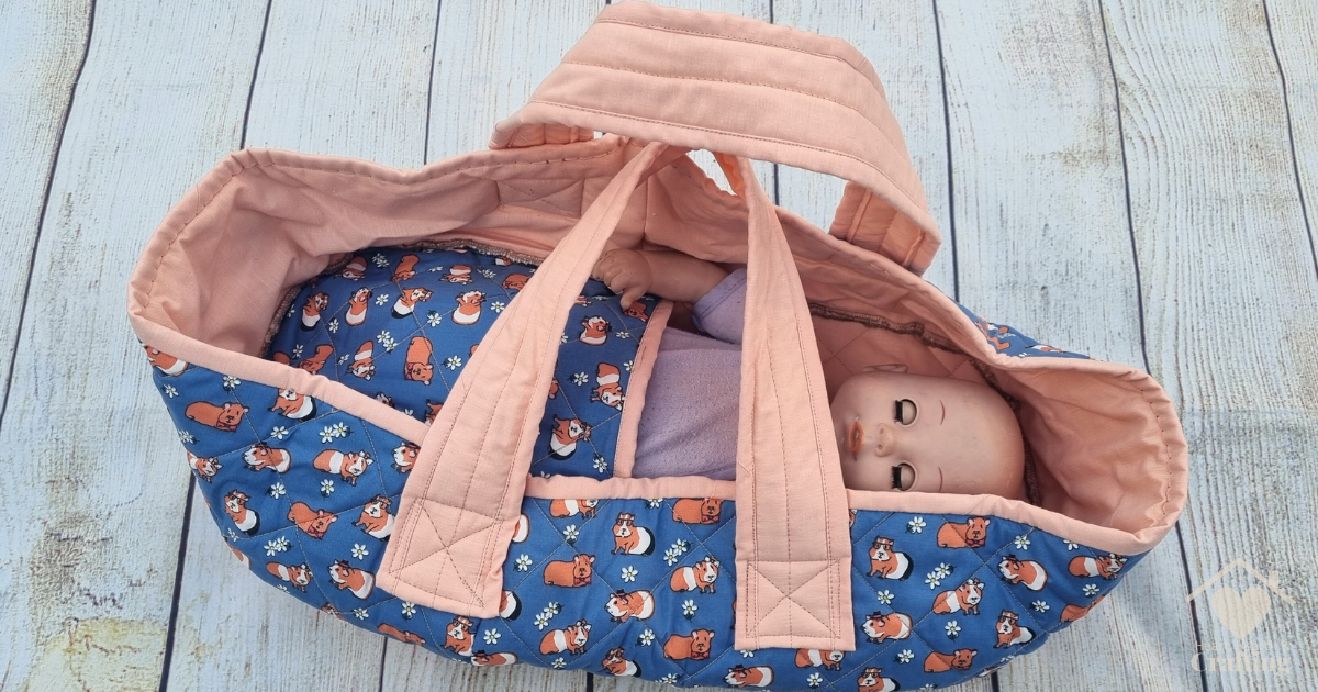 How to Sew a Baby Doll Carry Cot [Free Sewing Pattern]
