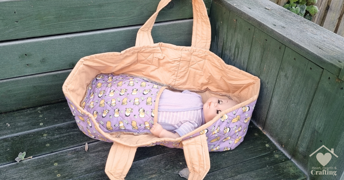 How to Sew a Baby Doll Carry Cot [Free Sewing Pattern]